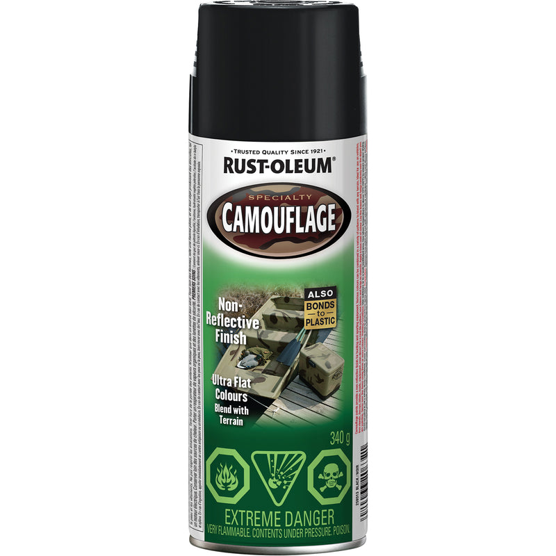 Peinture de camouflage spéciale, aérosol, noir