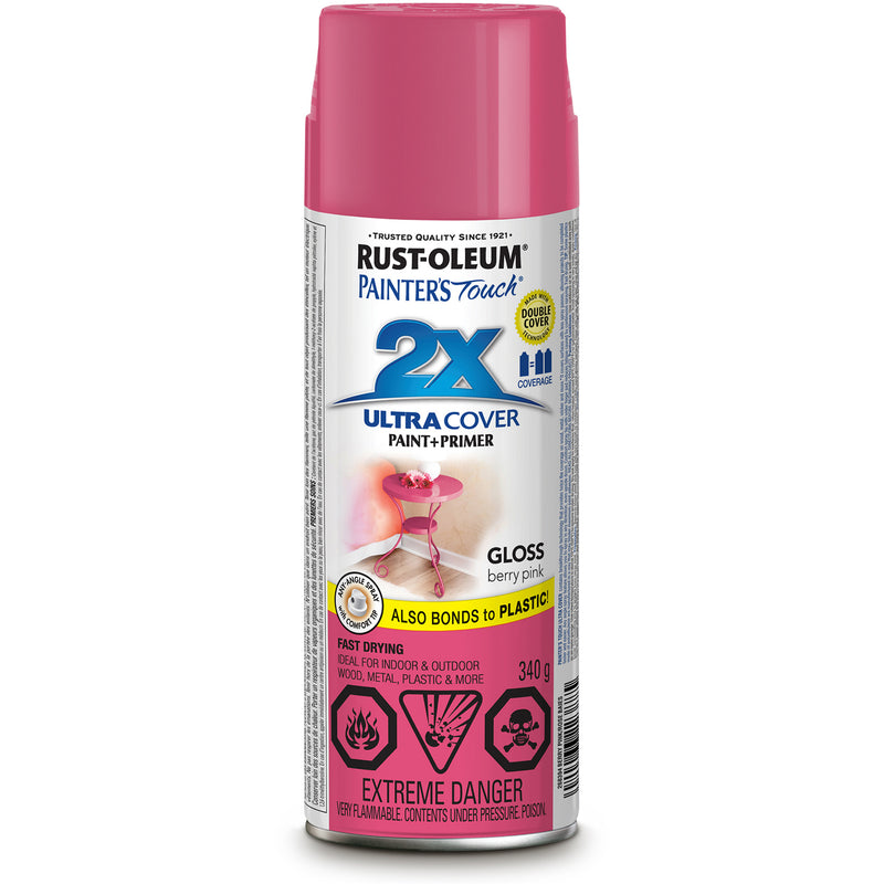 Peinture Painter's Touch® Ultra Cover, rose baie, brillant, aérosol