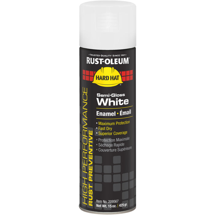 V2100 System Enamel Spray Paint, Semi-Gloss White, Semi-Gloss, 15 oz., Aerosol Can