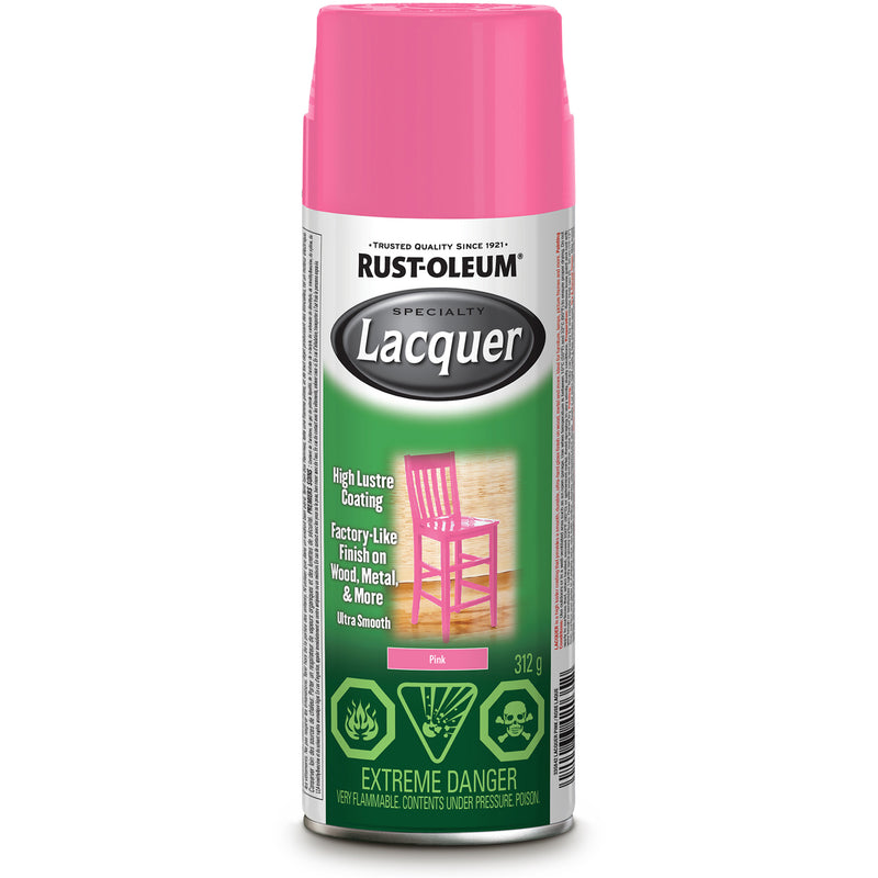 Laque spéciale, rose, très brillante, aérosol