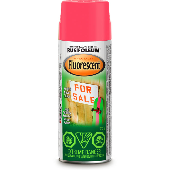 Specialty Fluorescent Spray Paint, Fluorescent Pink, Aerosol Can