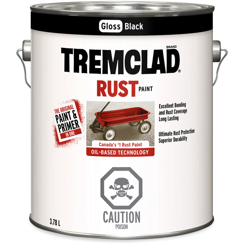 Peinture antirouille à l'huile Tremclad®, noir, brillant, 3,78 L, gallon