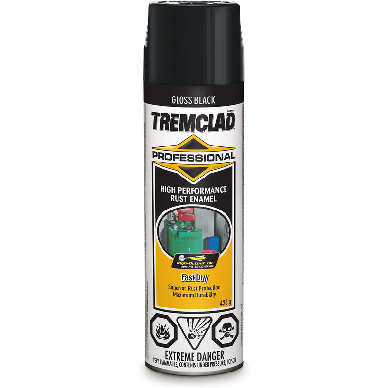 Tremclad® Professional Rust Enamel, Black, Gloss, Aerosol Can