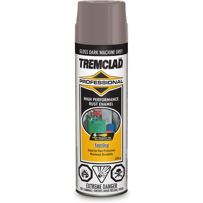 Tremclad® Professional Rust Enamel, Dark Machine Grey, Gloss, Aerosol Can