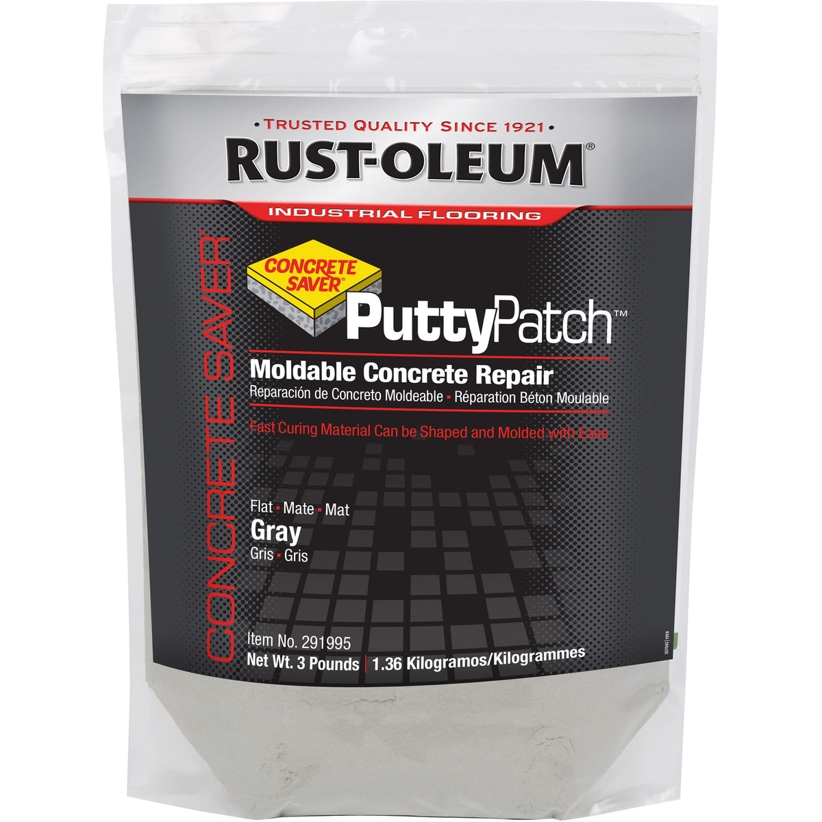 Concrete Saver Putty Patch™ Patching Material, Bag, Grey — shopSafety.ca