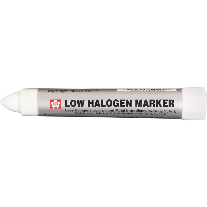 Solid Marker® Low Halogen & Chloride Marker, Solid Stick, White