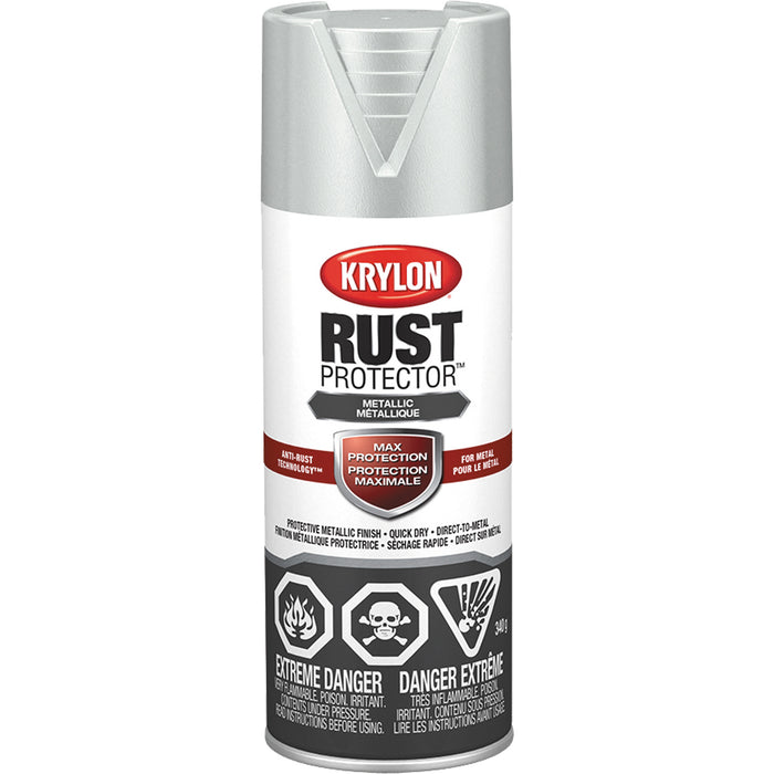 Rust Protector® Rust Preventative Enamel, Metallic Silver, Metallic, 12 oz., Aerosol Can