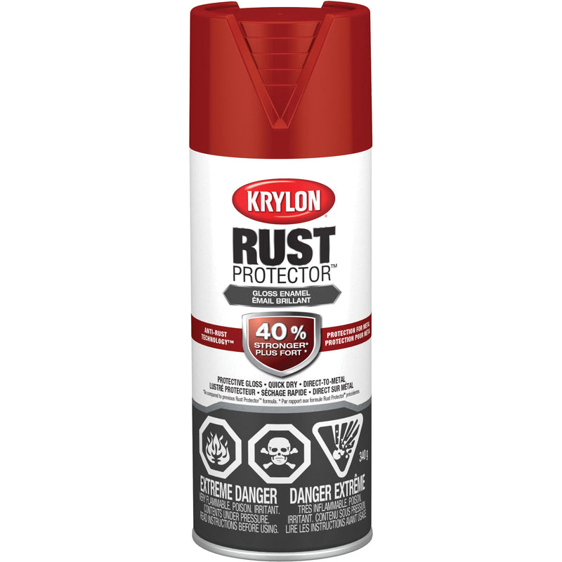 Rust Protector® Enamel Paint, Cherry Red, Gloss, 12 oz., Aerosol Can