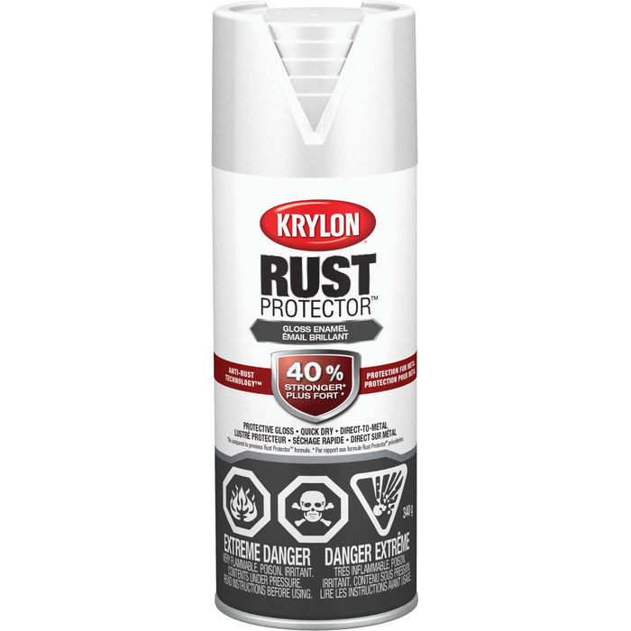 Rust Protector® Rust Preventative Enamel, White, Gloss, 12 oz., Aerosol Can
