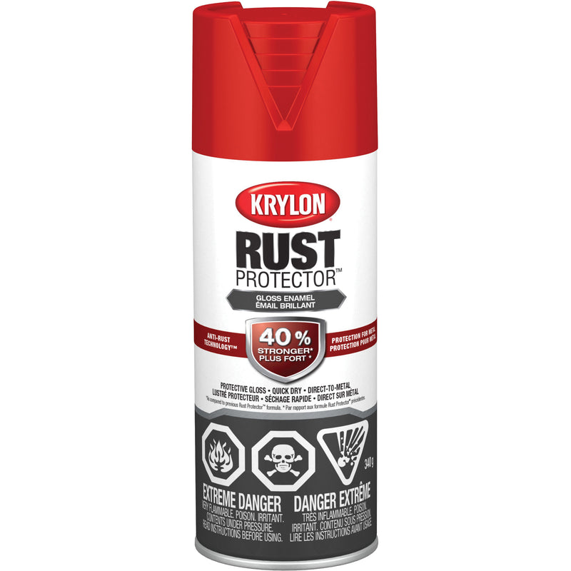 Rust Protector® Enamel Paint, Classic Red, Gloss, 12 oz., Aerosol Can