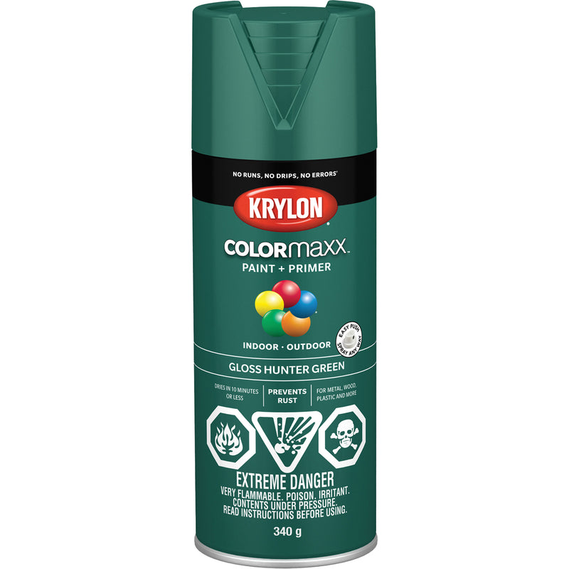 Peinture et apprêt COLORmaxx™, vert chasseur, brillant, aérosol de 340 g