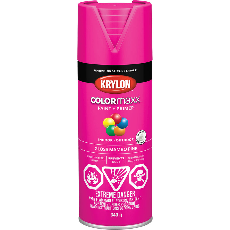 Peinture et apprêt COLORmaxx™, rose mambo, brillant, aérosol de 340 ml