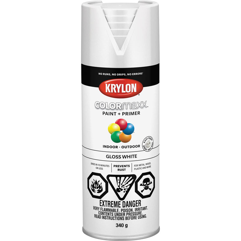 Peinture et apprêt COLORmaxx™, blanc brillant, aérosol de 340 ml