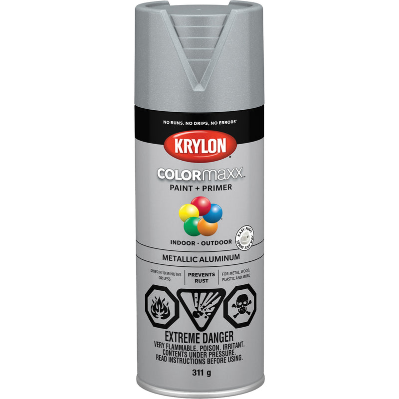 Peinture et apprêt COLORmaxx™, aluminium métallisé, brillant, aérosol de 340 ml