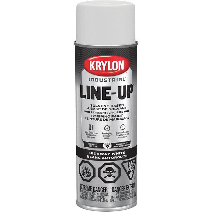 Industrial Line-Up Striping Spray Paint, White, 18 oz., Aerosol Can