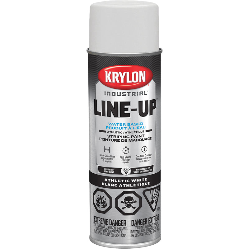 Industrial LINE-UP Athletic Field Striping Aerosol Paint, White, 18 oz., Aerosol Can
