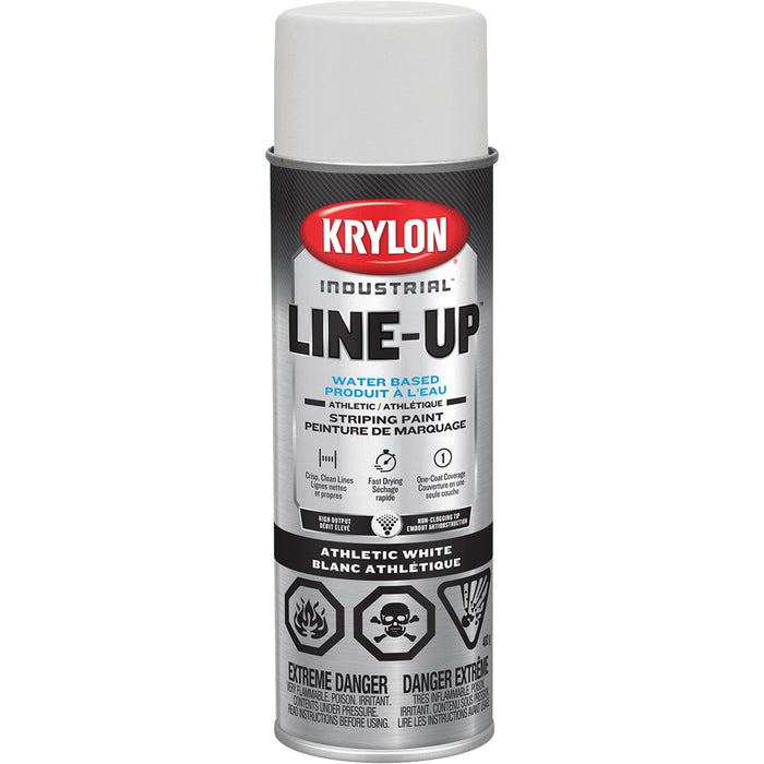 Industrial Line-Up Striping Spray Paint, White, 18 oz., Aerosol Can