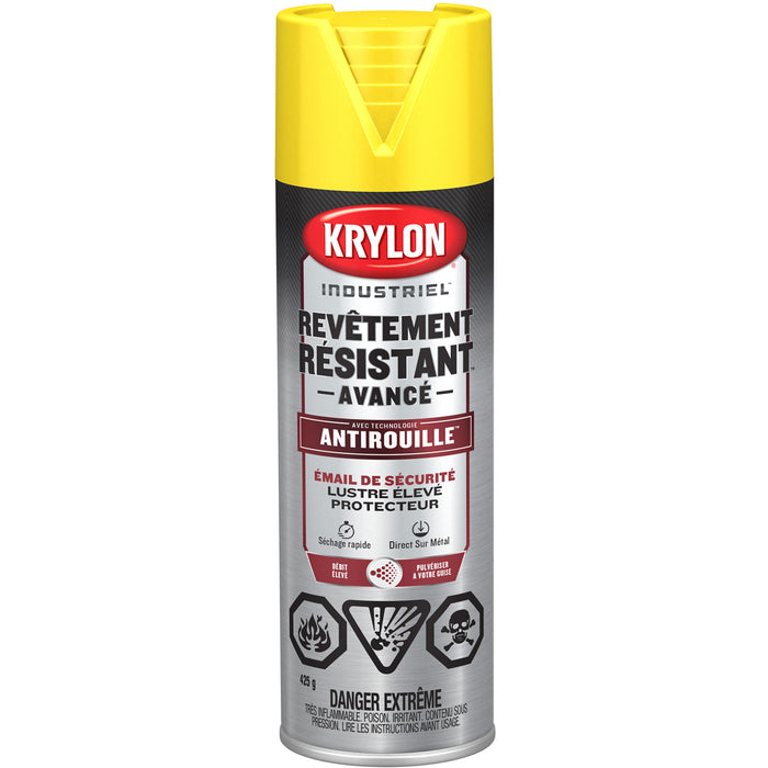 Peinture avancée Tough Coat® avec technologie Rust Barrier™, jaune sécurité, brillant, 425 g, aérosol