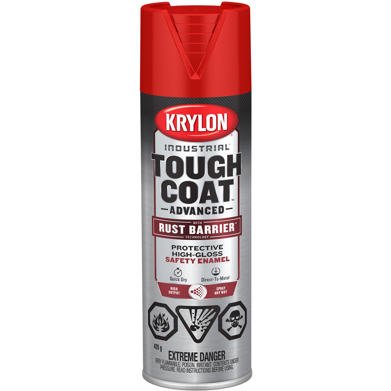 Peinture avancée Tough Coat® avec technologie Rust Barrier™, rouge sécurité, brillant, 425 g, aérosol