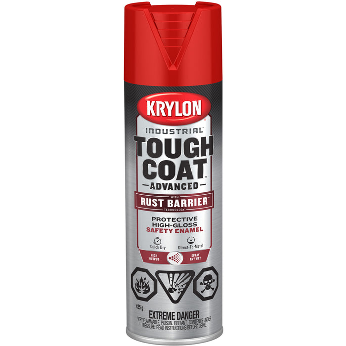Tough Coat® Advanced Paint with Rust Barrier™ Technology, Safety Red, High-Gloss, 425 g, Aerosol Can