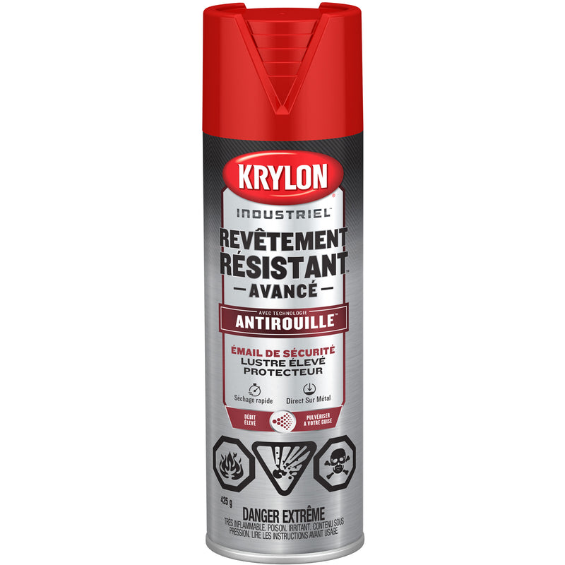 Peinture avancée Tough Coat® avec technologie Rust Barrier™, rouge sécurité, brillant, 425 g, aérosol