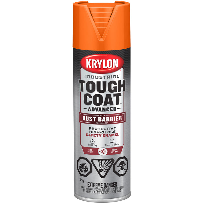 Tough Coat® Advanced Paint with Rust Barrier™ Technology, Safety Orange, High-Gloss, 425 g, Aerosol Can