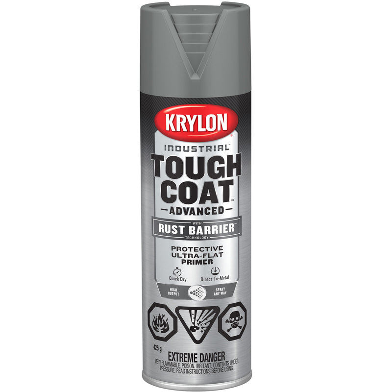Tough Coat® Advanced Paint with Rust Barrier™ Technology, Grey Primer, Ultra-Flat, 425 g, Aerosol Can