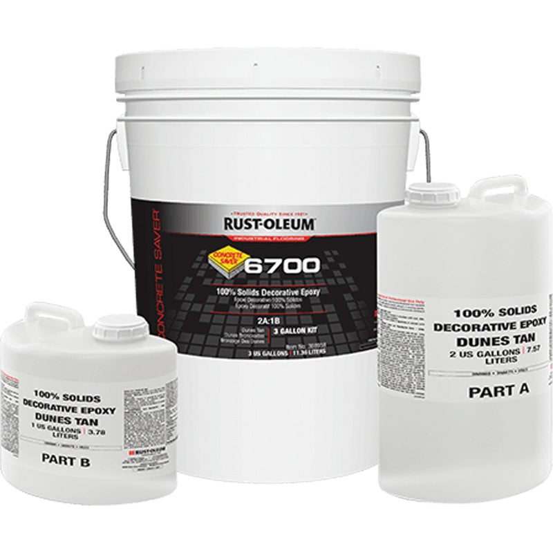 6700 100% Solids Decorative Epoxy, 3 gal., Epoxy-Based, High-Gloss, Beige