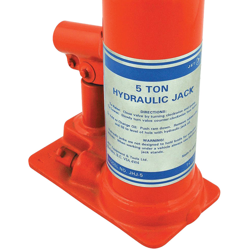 JHJ-5 Super Heavy-Duty Bottle Jack, 5 Ton(s), 15-3/8" Raised Height