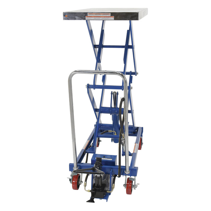 Pneumatic Hydraulic Scissor Lift Table, Steel, 35-1/2" L x 20" W, 800 lbs. Cap.