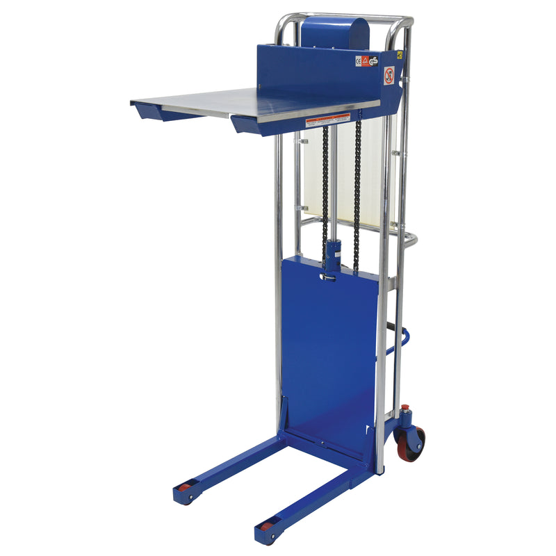 Hefti-Lift Load Stacker, Foot Pump Operated, 880 lbs. Capacity, 59" Max Lift