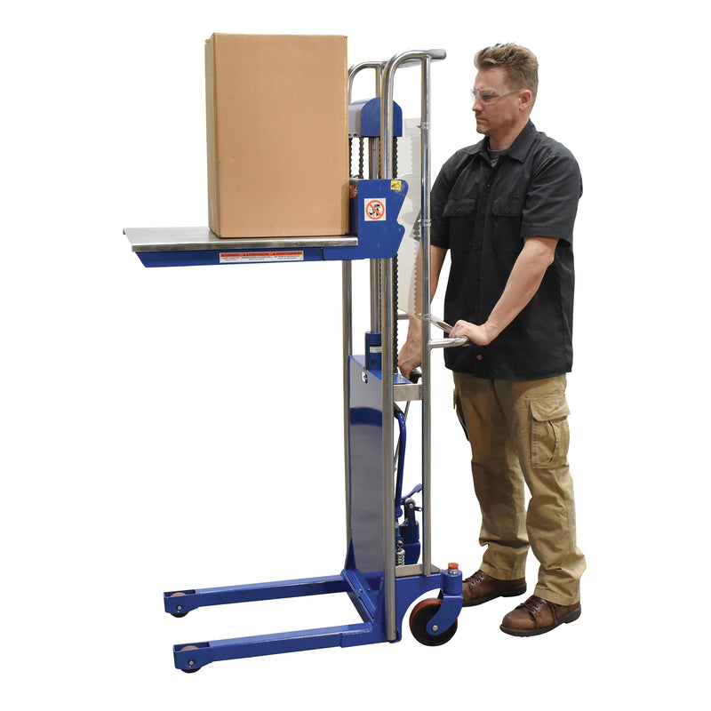 Hefti-Lift Load Stacker, Foot Pump Operated, 880 lbs. Capacity, 59" Max Lift