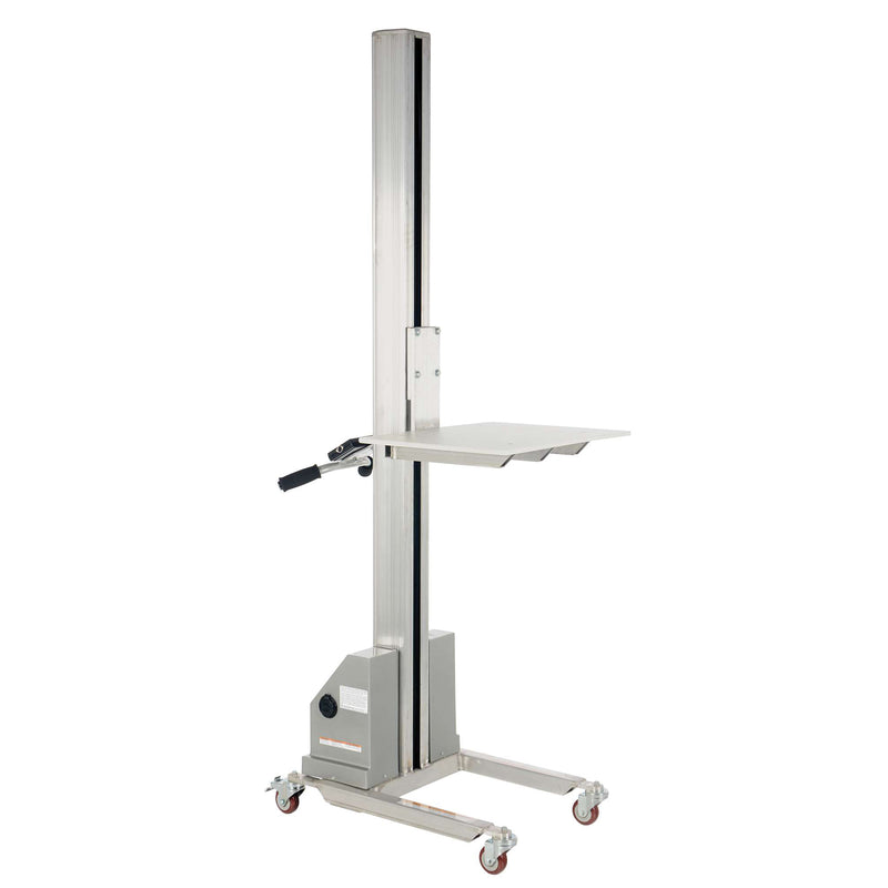 Quick Lift Stacker, Electric Operated, 125 lbs. Capacity, 72" Max Lift