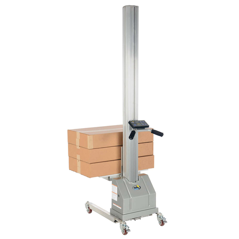 Quick Lift Stacker, Electric Operated, 125 lbs. Capacity, 72" Max Lift