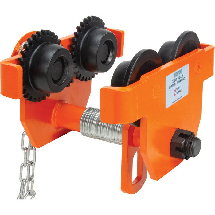 Adjustable Trolley with Safety Plates, 4000 lbs. (2 tons) Capacity, 3-15/16" - 5-14/16"