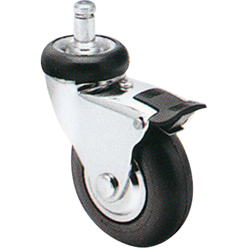 Comfort Roll Caster, Swivel with Brake, 3" (76 mm) Dia., 175 lbs. (79 kg.) Capacity