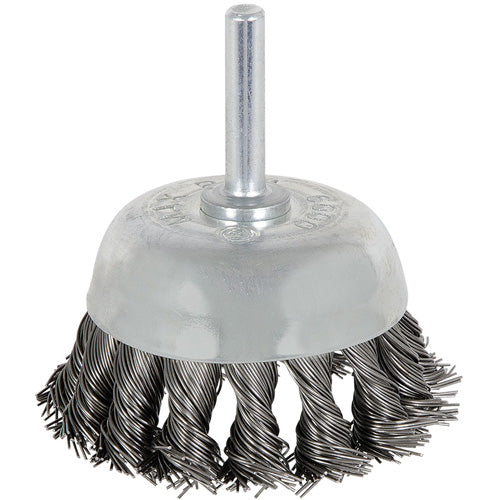 8046 Shaft Mounted Knot Twisted Cup Brush, 1-1/8" Dia.