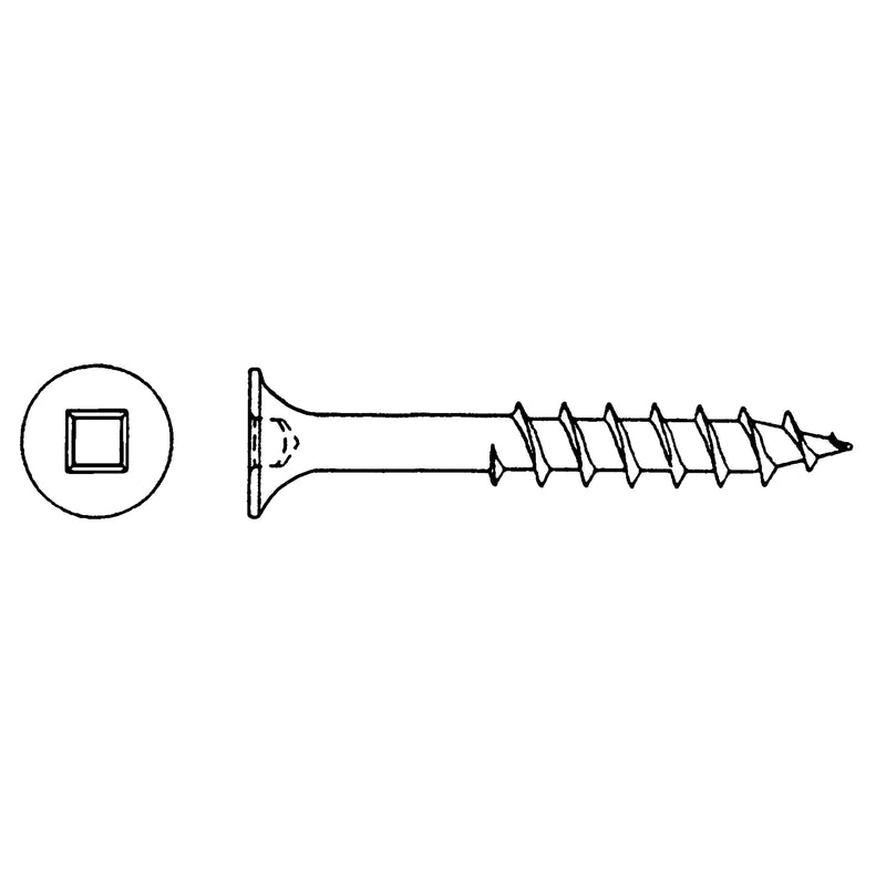 Deck Screws, #8 x 3" L, Green