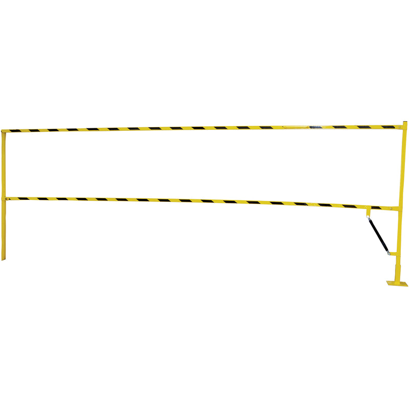 Barrière de sécurité, 3 m (10 pi) de longueur x 118 cm (42-5/8 po) de hauteur, surélevée de 400 cm (159 po), jaune