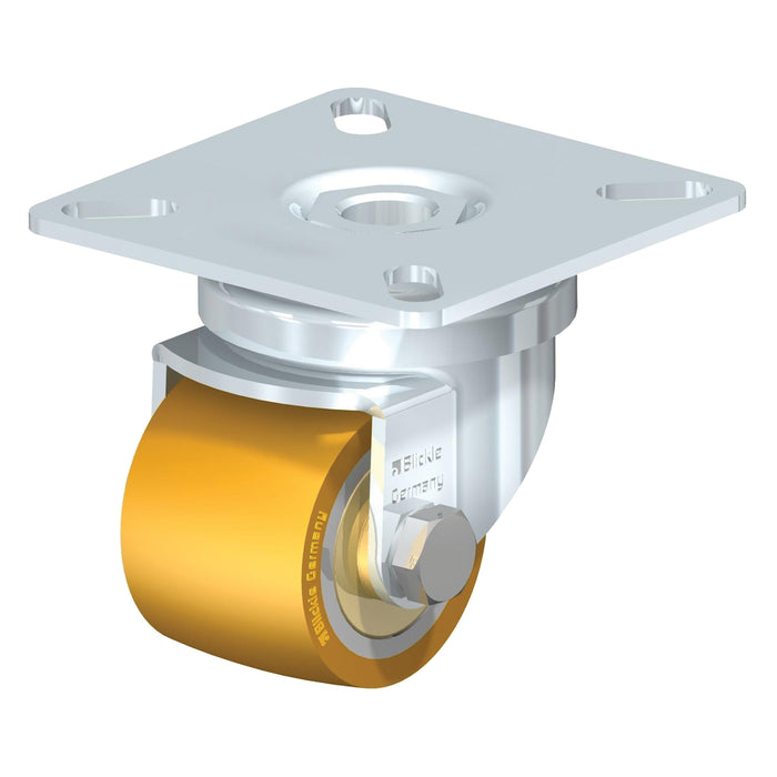 Low-Profile Caster, Swivel, 1-3/8" (35 mm), Polyurethane, 220 lbs. (100 kg.)
