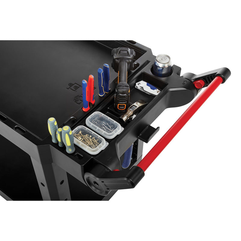 Heavy-Duty Adaptable Utility Cart, 2 Tiers, 17-3/4" x 36" x 46-1/5", 500 lbs. Capacity