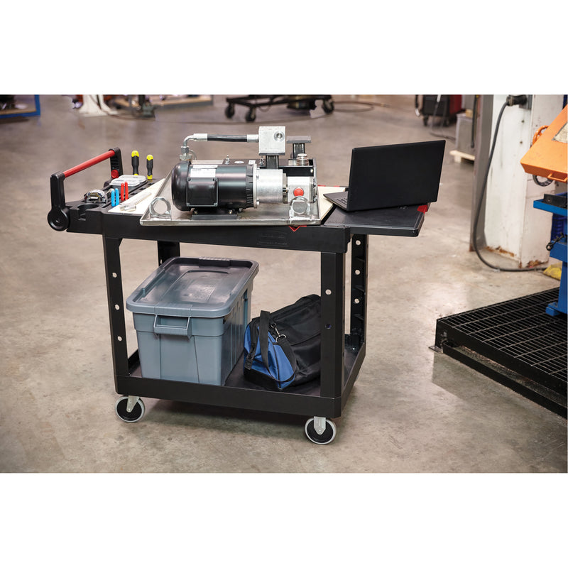 Heavy-Duty Adaptable Utility Cart, 2 Tiers, 17-3/4" x 36" x 46-1/5", 500 lbs. Capacity