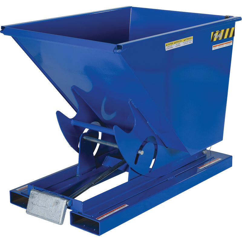 Self-Dumping Hopper, Steel, 1/2 cu.yd., Blue
