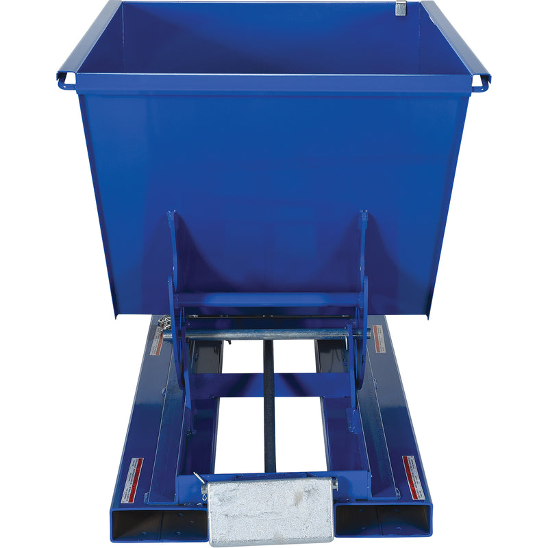 Self-Dumping Hopper, Steel, 1/2 cu.yd., Blue