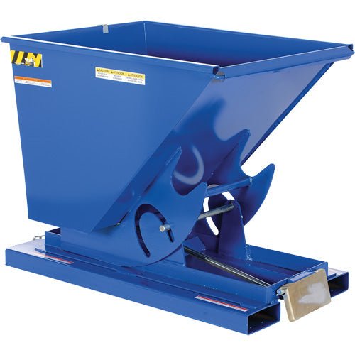 Self-Dumping Hopper, Steel, 1/2 cu.yd., Blue