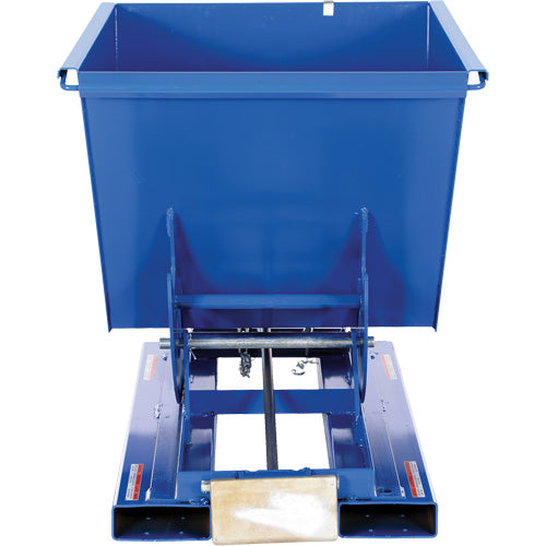 Self-Dumping Hopper, Steel, 1/2 cu.yd., Blue