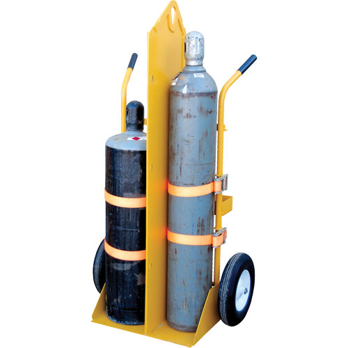 Welding Cylinder Torch Cart, Foam-Filled Wheels, 23-1/8" W x 22-13/16" L Base, 500 lbs.