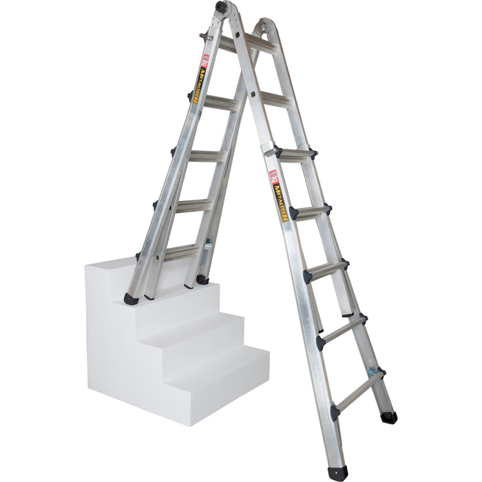 Telescoping Multi-Position Ladder, Aluminum, 300 lbs., CSA Grade 1A