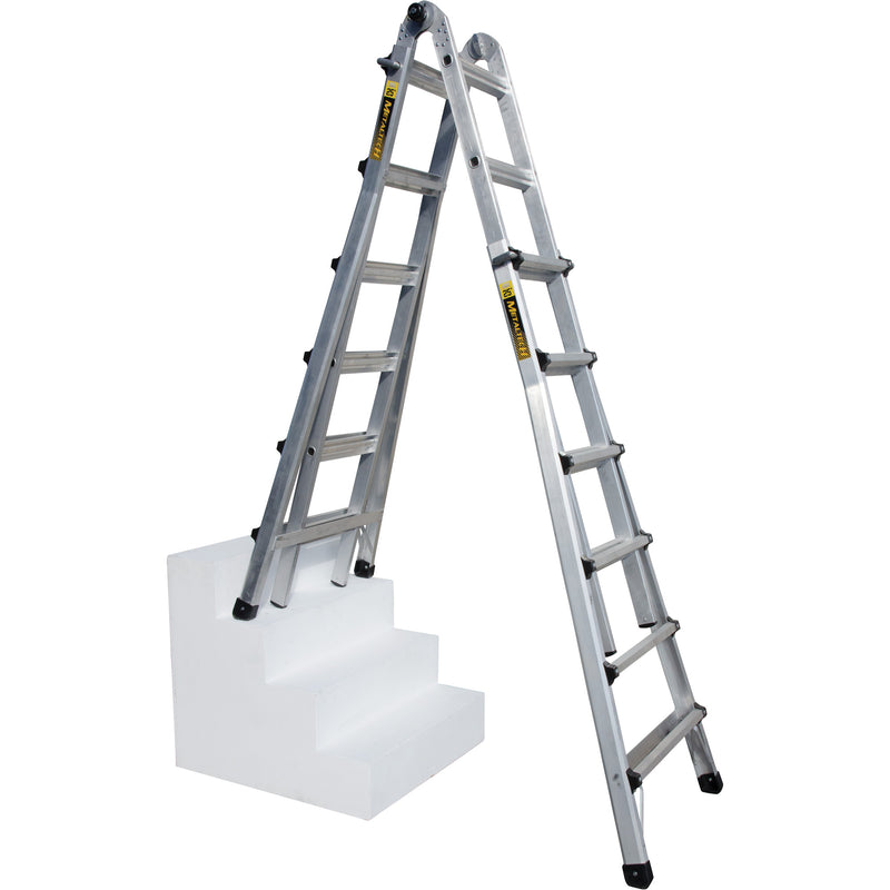 Échelle télescopique multipositions, aluminium, 300 lb