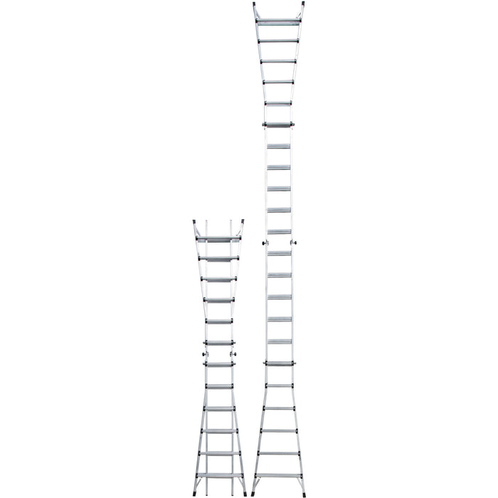 Telescoping Multi-Position Ladder, Aluminum, 300 lbs.